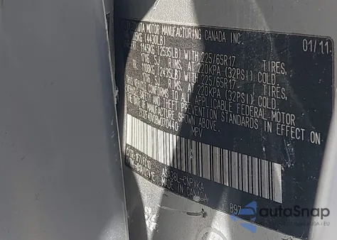 2011 Toyota Rav4 from USA, damaged, VIN 2T3ZF4DV0BW070440